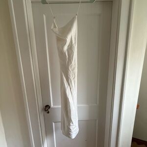 Show me your mumu Verona slip cowl dress white